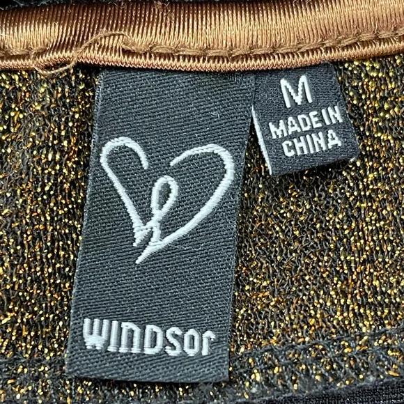 Windsor brown and gold shimmering skirt. Size Medium. - Picture 8 of 9